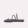 thalia gray flat slippers for women