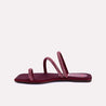 thalia maroon flat slippers for women