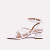 tia white casual sandals for women