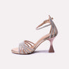 tiffany peach bridal heel sandals for women