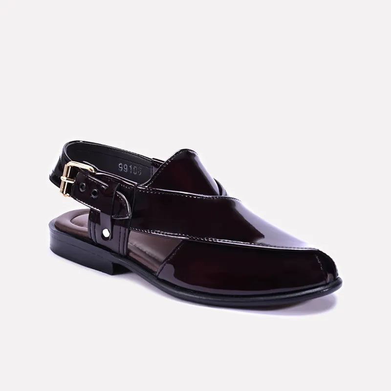 timothy maroon peshawari sandals