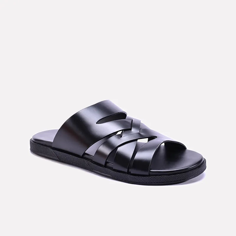 upton black casual slippers