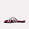 ursula maroon flat slippers for women