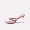 vanika peach fancy heel slippers for women