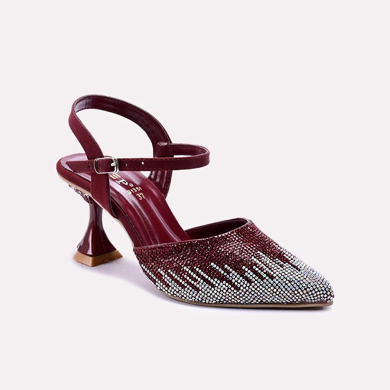 velora maroon bridal pumps for womens