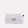 velour white luxury purse