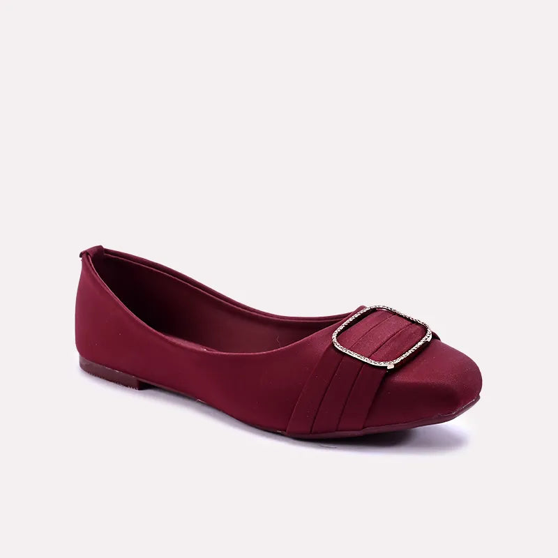 veronica maroon casual pumps