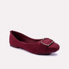 veronica maroon casual pumps