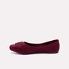 veronica maroon casual pumps for women