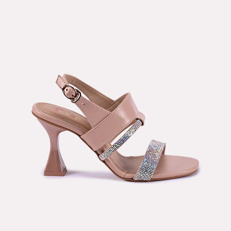 vespera women peach fancy heel sandals