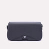 vivid dark gray sleek crossbody bag