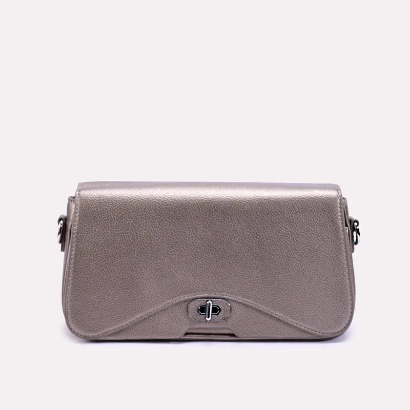 vivid gray sleek crossbody bag