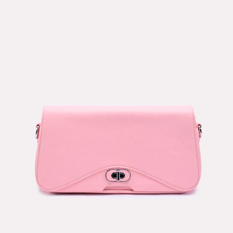 vivid pink sleek crossbody bag