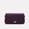 vivid purple sleek crossbody bag