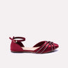 viviette womens maroon fancy flat pumps sandals