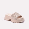 wallis fawn chunky soft slides