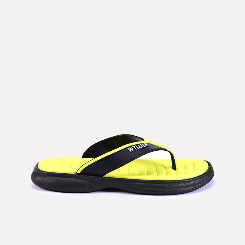 wallman men black casual flip flops