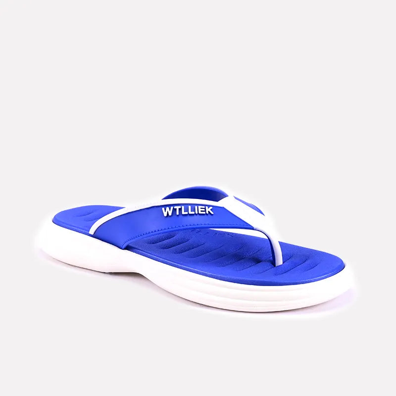 wallman blue casual flip flops