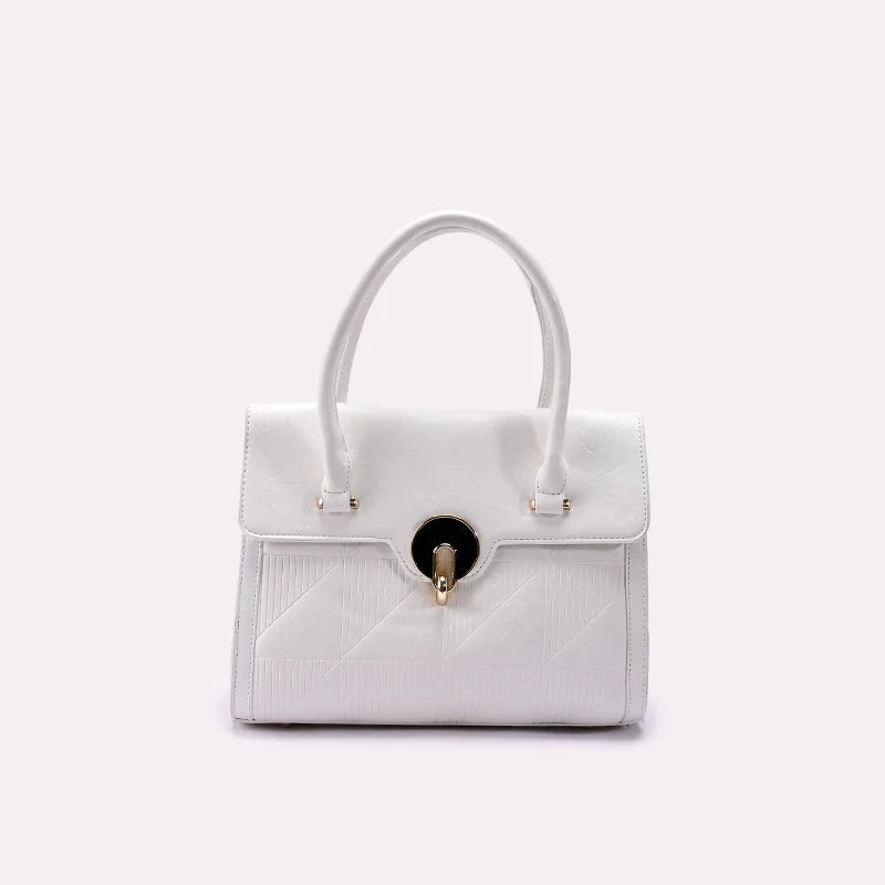 White Casual Shoulder Bag