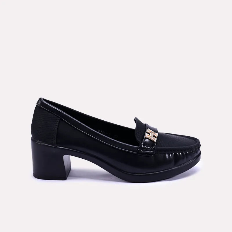 willow womens black fancy heel pumps