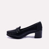 willow black fancy heel pumps for women