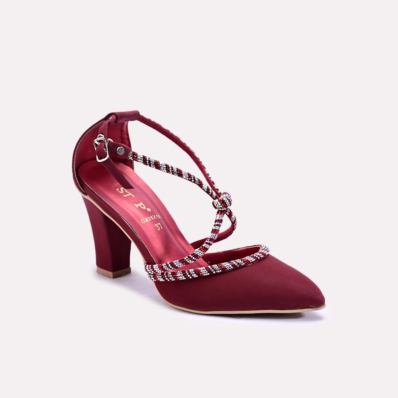 winona maroon bridal pumps