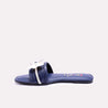 winsome blue flat fancy slippers for women