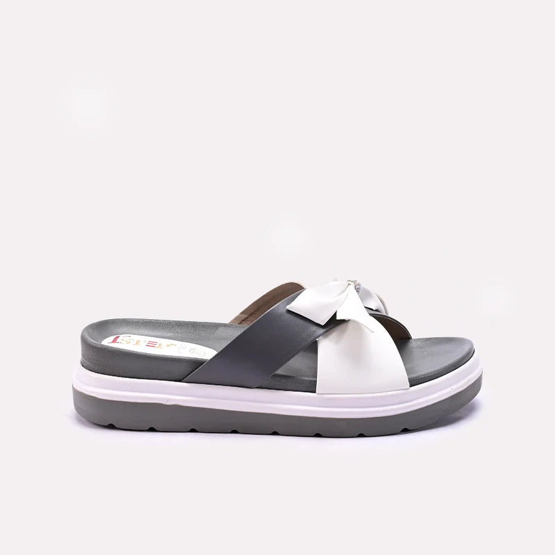 Womens Gray Comfy Slippers