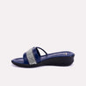 wren blue fancy slippers for women