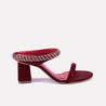 wynne women maroon fancy slippers