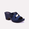 yara blue heel slippers