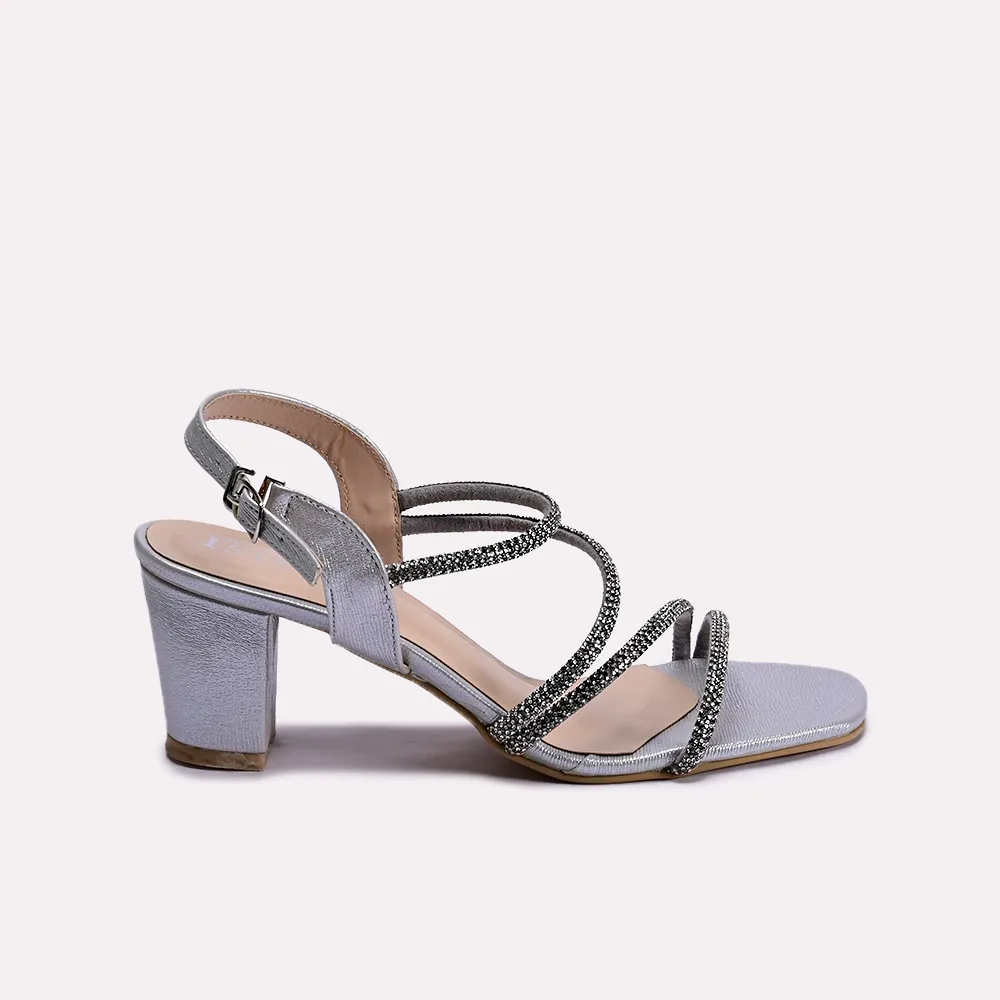 zena silver fancy sandals